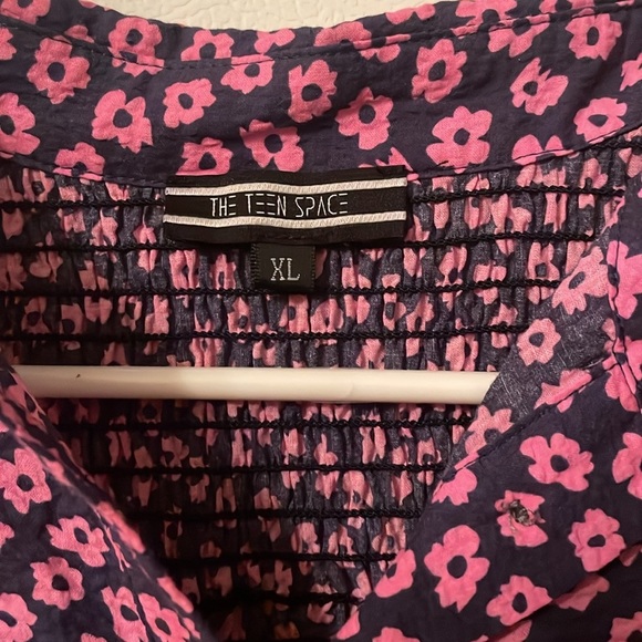 The Teen Space XL Floral Purple Shirt Dress - Picture 2 of 6